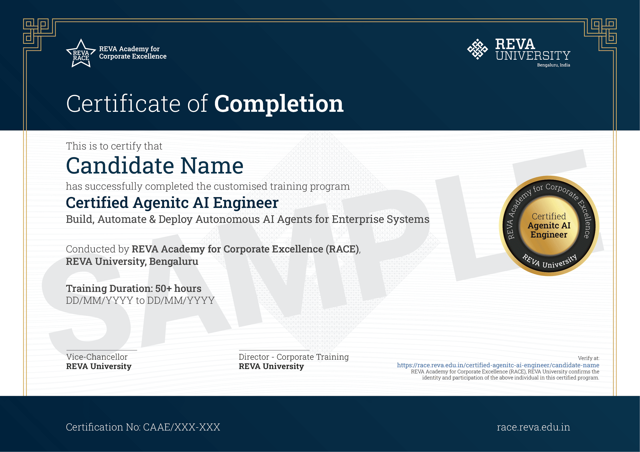 Sample Certificate